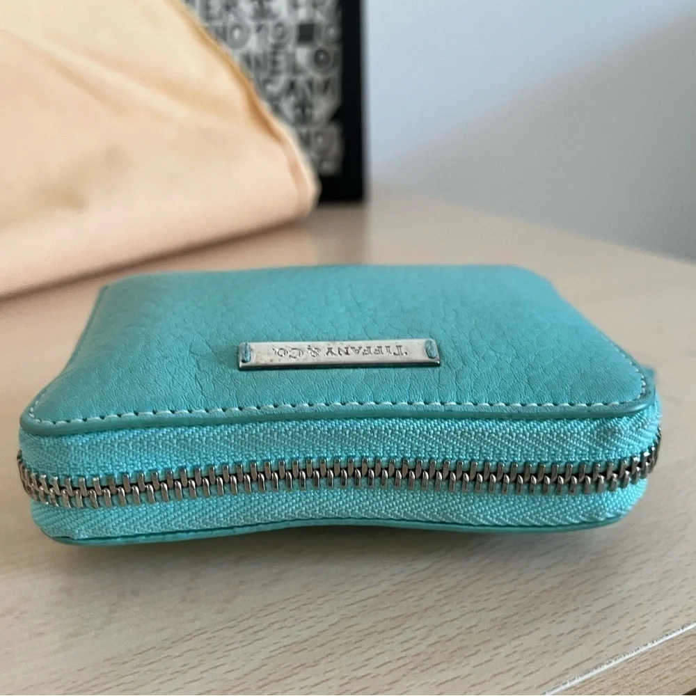 TIFFANY & Co. blue zip around wallet Italy